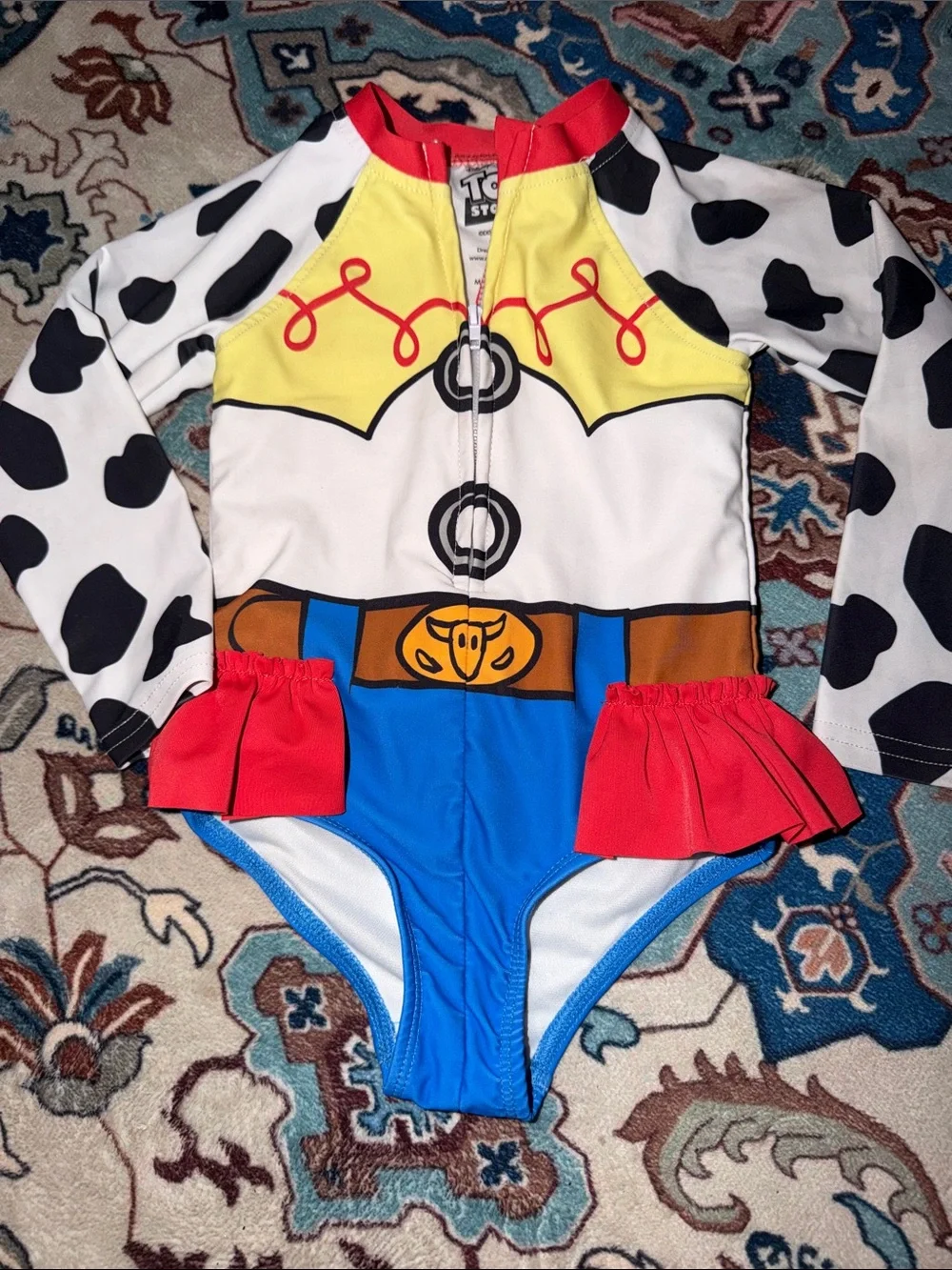 Cowgirl One-Piece Swimsuit - Red, Yellow, Blue, Black, White